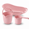 3'lü YIkama Filesi Hediyeli Yenidoğan Küvet Seti-45 Litre Pembe dekupe wumboo-color-pembe
