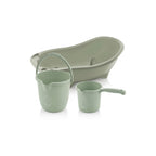 3’lü Bebek Banyo Yıkama Seti - Bebek Yıkama Küveti -Bebek Banyo Su Kovası - Maşrapa - Yeşil dekupe wumboo-color-yesil