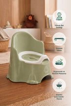 Tuvalet Alıştırma Lazımlığı- Koltuk Tipi Çocuk Lazımlık, Portatif Klozet,Alıştırma Lazımlığı-Yeşil wumboo-color-yesil