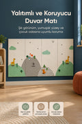 Kendinden Yapışkanlı Çocuk Odası Duvar Matı wumboo-color-gri