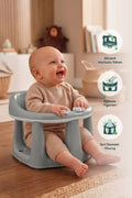 Bebek Banyo Oturağı - Mama Oturağı Vakum Tabanlı Bebek Oturağı Gri