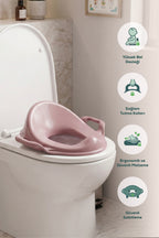 Çocuk Kulplu Klozet Kapağı Adaptörü - Tuvalet Alıştırma Oturağı - Pembe wumboo-color-pembe