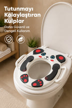 Hayvan Figürlü Süngerli Klozet adaptörü,Yumuşak Süngerli Kaymaz Taban Klozet Adaptörü-Panda