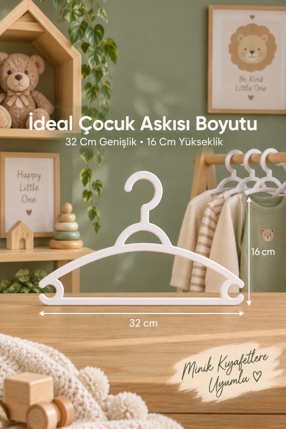 Çocuk Kıyafet Askısı wumboo-color-beyaz