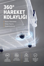 Tekerlekli 42 Lt Oyuncak Saklama Kutusu, Oyuncak Düzenleyici-Çocuk Odası Düzenleyici Organizer wumboo-color-seffaf wumboo-pack-1-adet