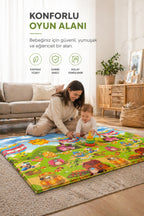 Katlanabilir Oyun Halısı ,Oyun Matı - Tek Taraflı Katlanır Mat, Oyun Matı 200x130 cm-Eğlence Parkı
