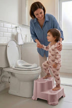 Kaydırmaz Çocuk Basamağı - Çift Katlı Banyo Merdiven Yükseltici Bebek Basamağı -Pembe wumboo-color-pembe