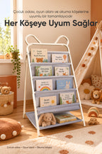 4 Katlı Ayıcık Çocuk Odası Kitaplığı wumboo-color-bej