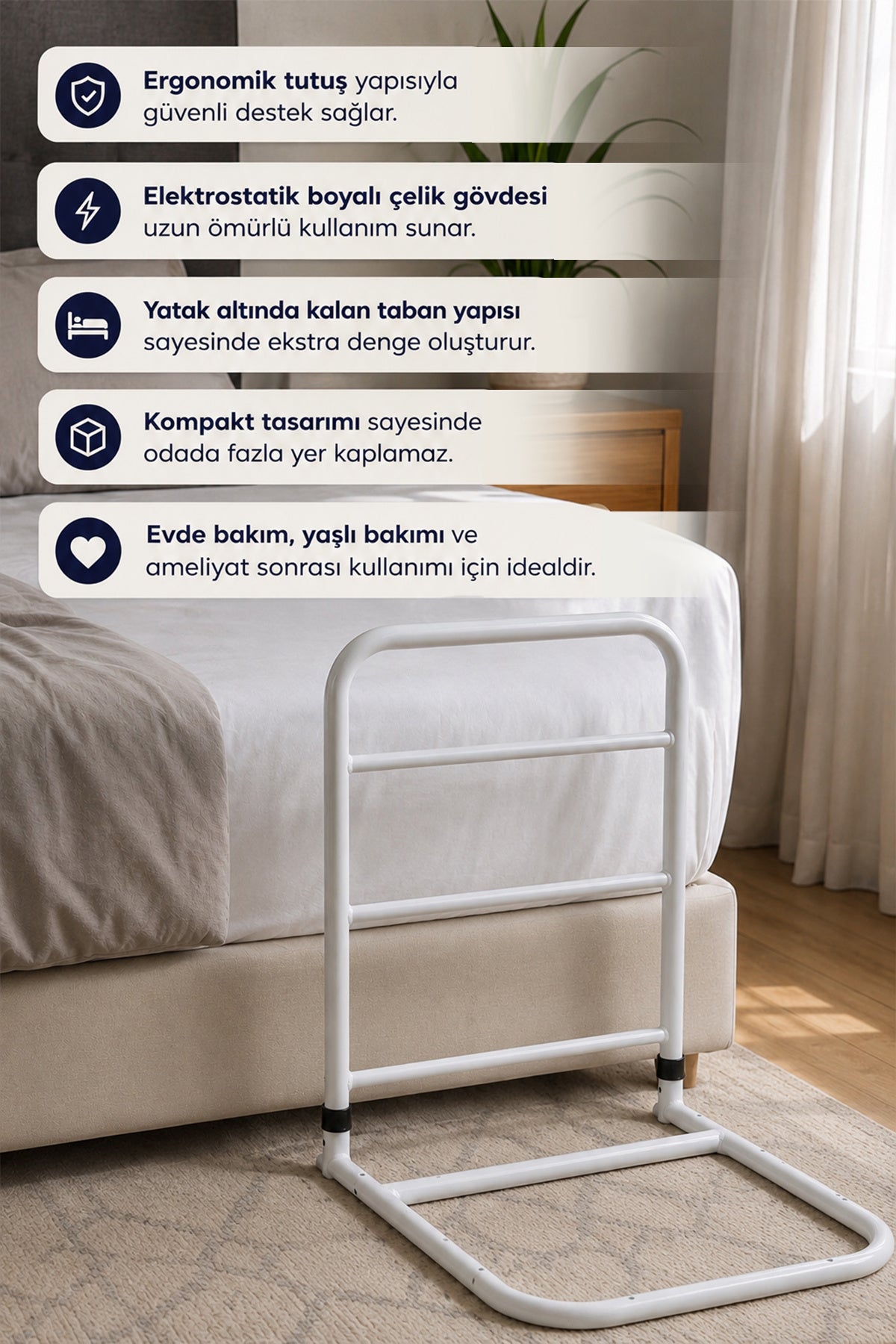 Yaşlı ve Hastalar İçin Yatak Destek Bariyeri -Yatak Tutunma Aparatı -Yaşlı Destek Aparatı Tutunma Bariyeri