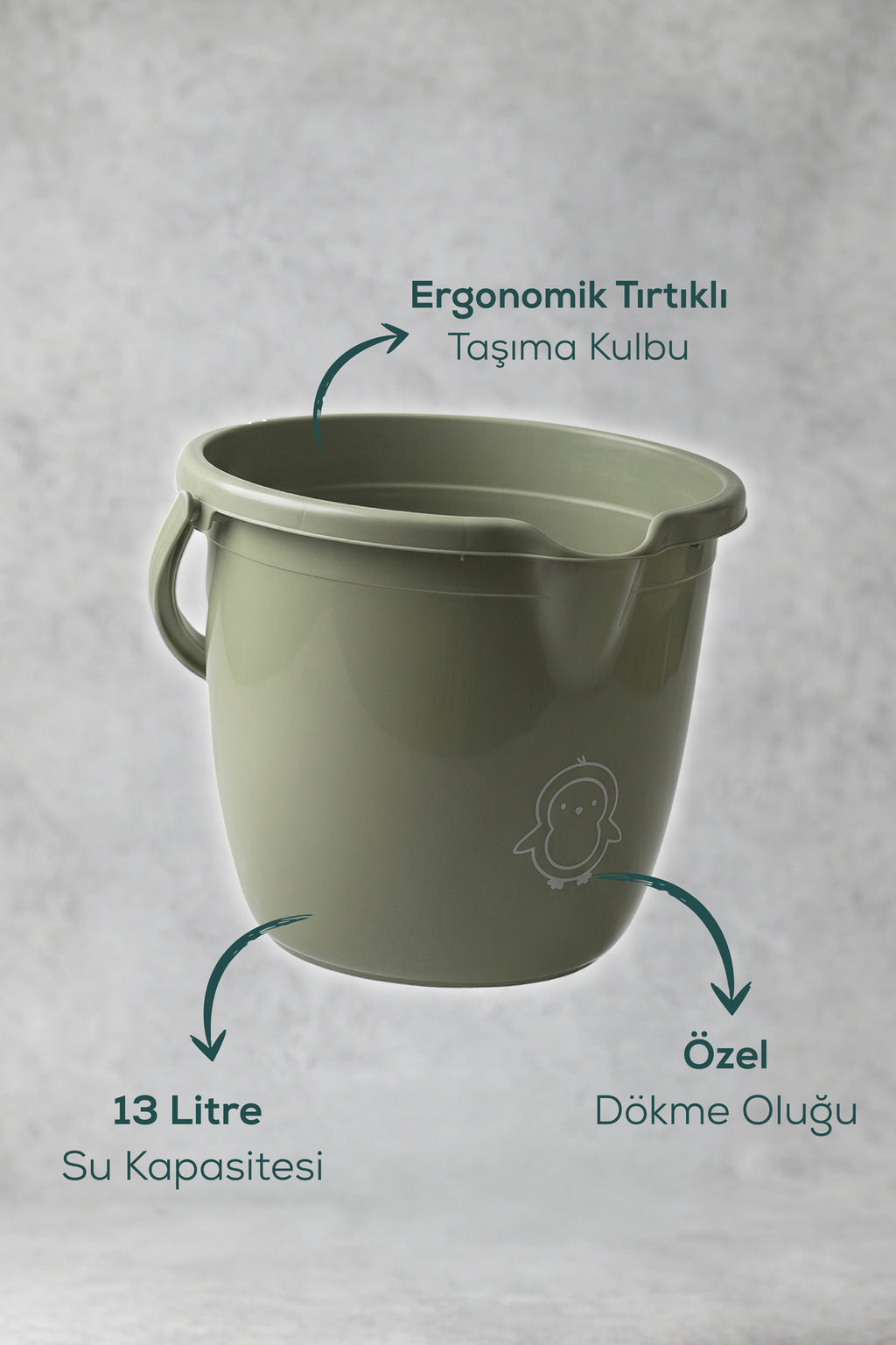 Bebek Banyo Kovası - Çok Amaçlı Bebek Banyo Kovası 13 Lt - Yeşil