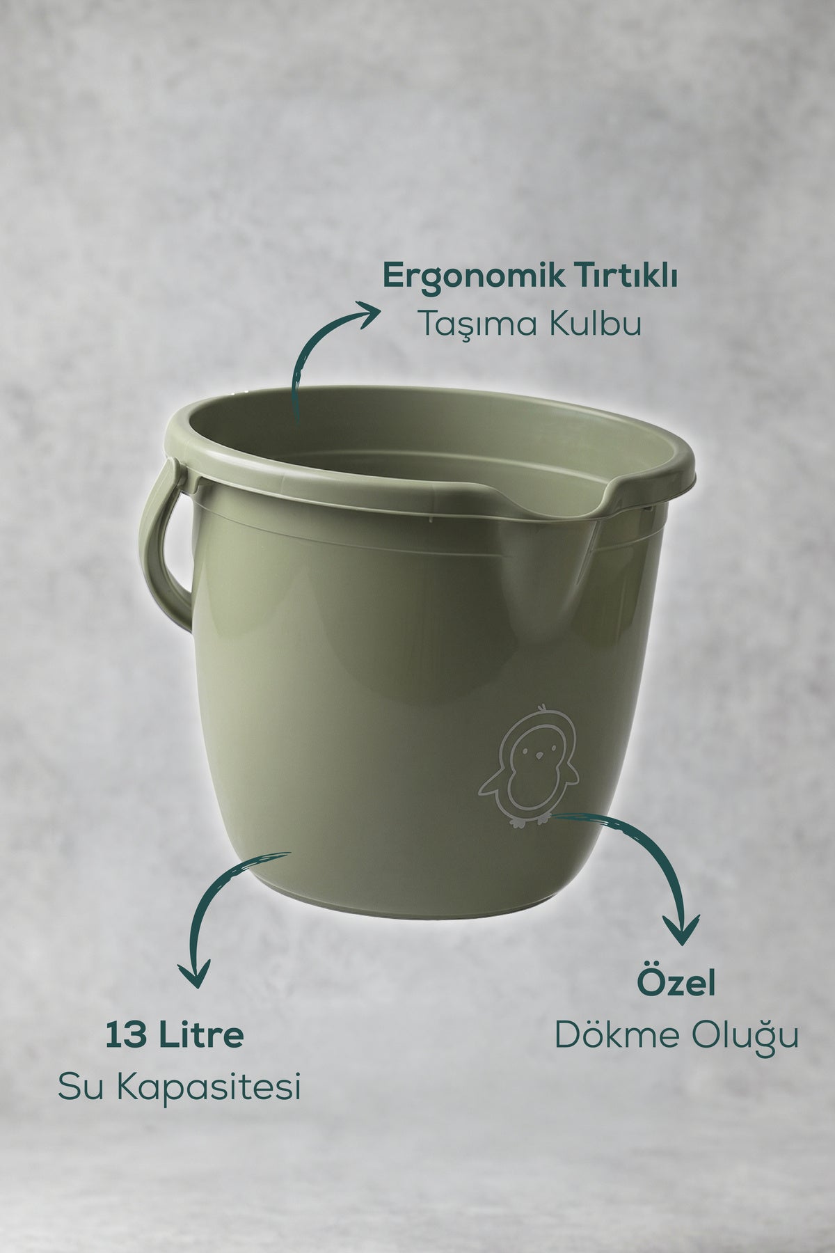 Bebek Banyo Kovası - Çok Amaçlı Bebek Banyo Kovası 13 Lt - Yeşil
