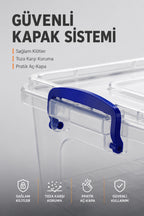 Tekerlekli 30 Litre Oyuncak Saklama Kutusu, Oyuncak Düzenleyici-Çocuk Odası Düzenleyici Organizer wumboo-color-seffaf wumboo-pack-1-adet