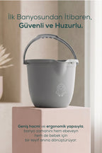 Bebek Banyo Kovası - Çok Amaçlı Bebek Banyo Kovası 13 Lt - Gri wumboo-color-gri