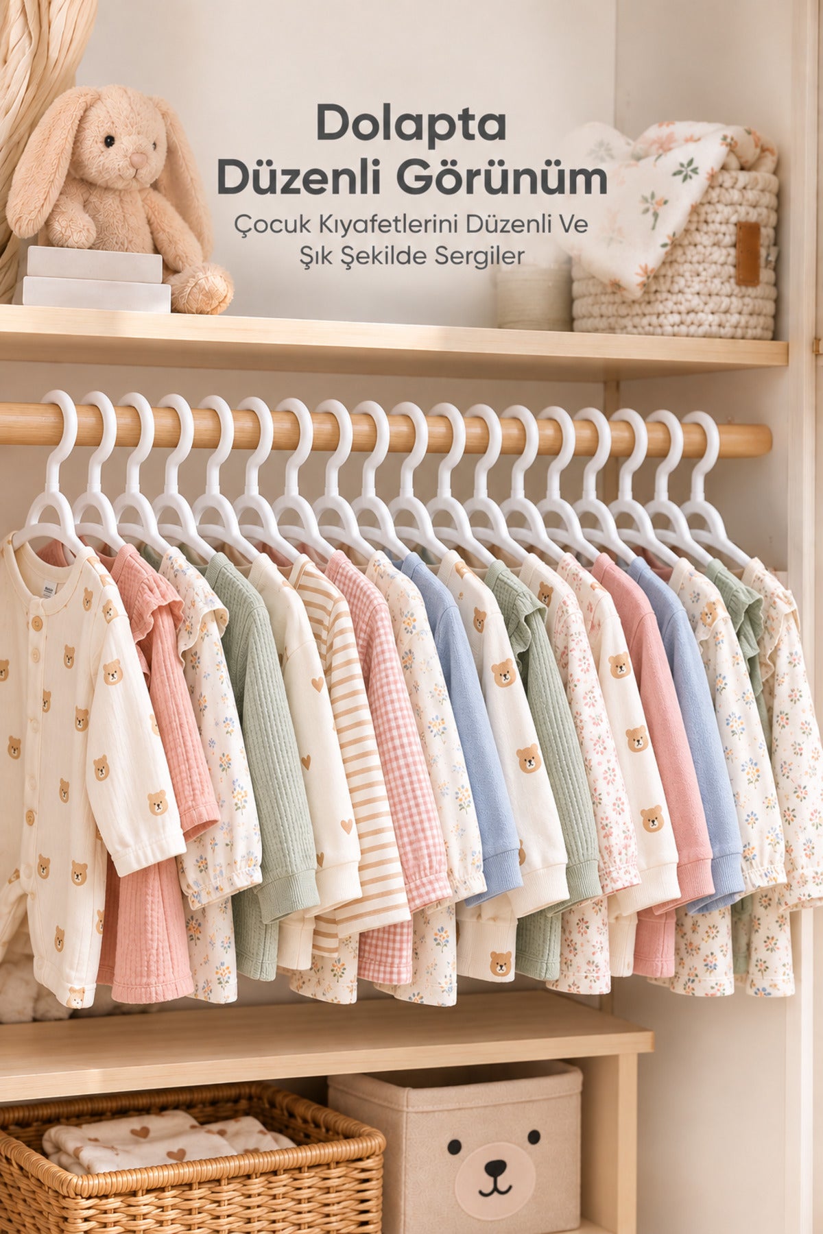 Çocuk Kıyafet Askısı wumboo-color-beyaz