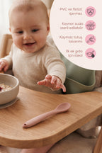Yumuşak Uçlu , Dişlik özellikli Silikon Mama Kaşığı - Ek Gıda Geçiş Kaşığı -Beslenme Kaşığı-Pembe wumboo-color-pembe