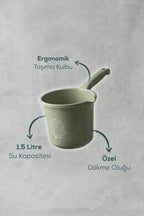 Bebek Banyo Maşrapası - 1,5 Litre Bebek Yıkama Maşrapası-Yeşil wumboo-color-yesil