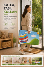 Katlanabilir Oyun Halısı ,Oyun Matı - Tek Taraflı Katlanır Mat, Oyun Matı 200x130 cm-Eğlence Parkı