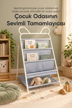 4 Katlı Ayıcık Çocuk Odası Kitaplığı wumboo-color-bej