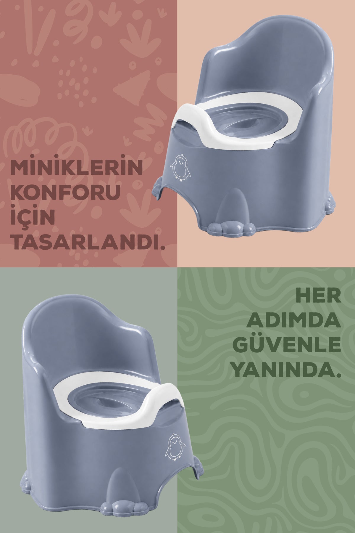 Tuvalet Alıştırma Lazımlığı- Koltuk Tipi Çocuk Lazımlık, Portatif Klozet,Alıştırma Lazımlığı-Mavi