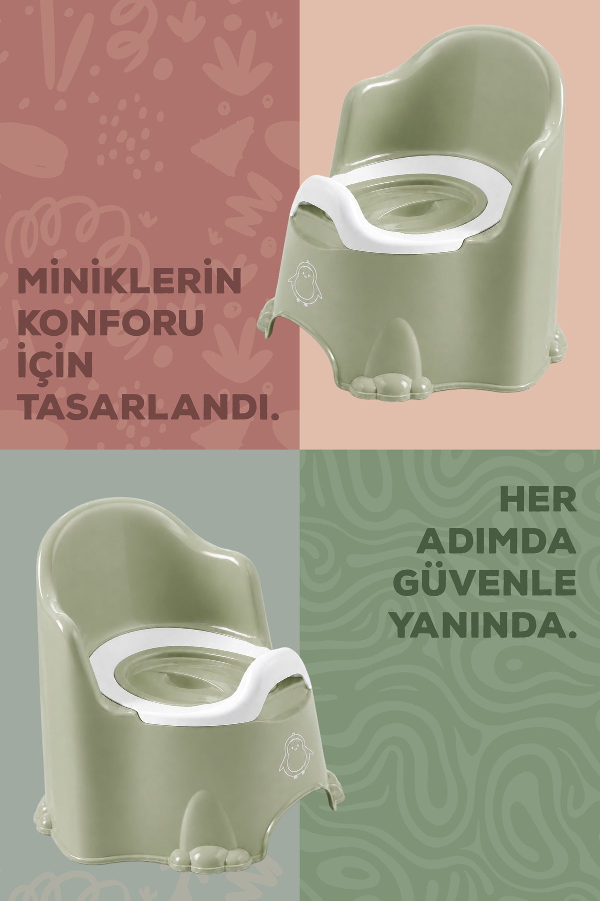 Tuvalet Alıştırma Lazımlığı- Koltuk Tipi Çocuk Lazımlık, Portatif Klozet,Alıştırma Lazımlığı-Yeşil