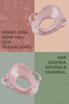 Çocuk Kulplu Klozet Kapağı Adaptörü - Tuvalet Alıştırma Oturağı - Pembe wumboo-color-pembe