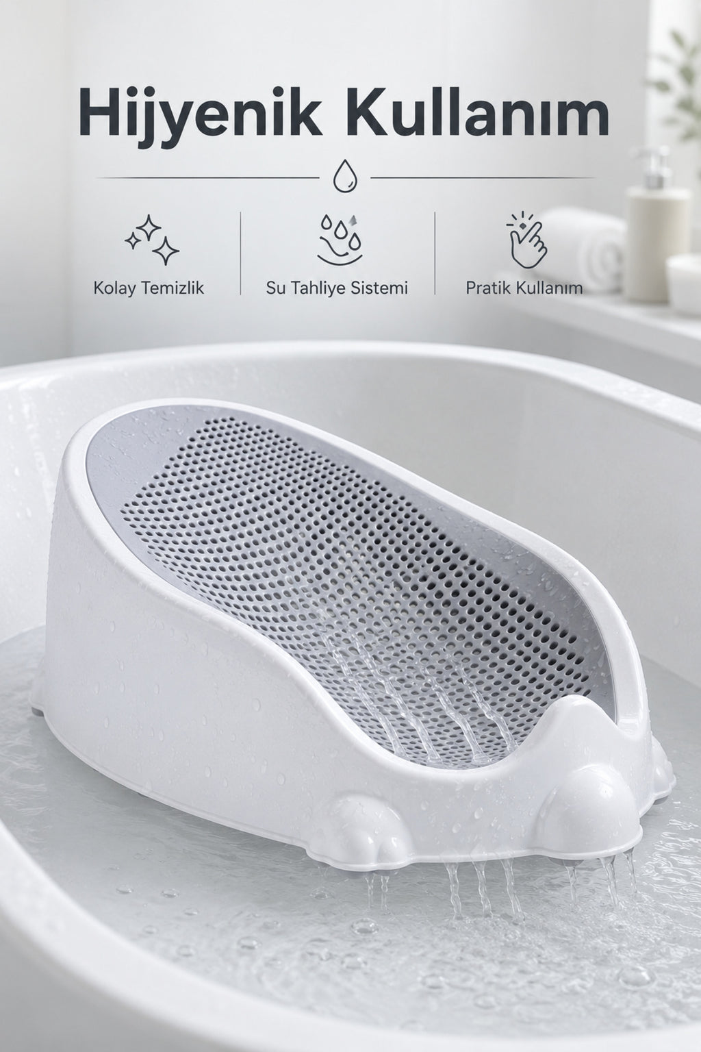Soft Bebek Küveti – Soft Fileli Bebek Besleme Yıkama Banyo Küveti Bebek Banyo Oturağı