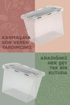 Kilitli Kapak Oyuncak Saklama Kutusu - 16 Lt Çocuk Odası Düzenleyici, Oyuncak Saklama Kutusu-Gri wumboo-color-gri