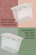 Kilitli Kapak Oyuncak Saklama Kutusu - 16 Lt Çocuk Odası Düzenleyici, Oyuncak Saklama Kutusu Bej wumboo-color-bej wumboo-pack-1-adet