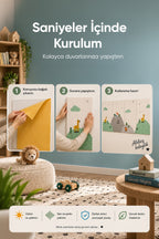 Kendinden Yapışkanlı Çocuk Odası Duvar Matı wumboo-color-gri