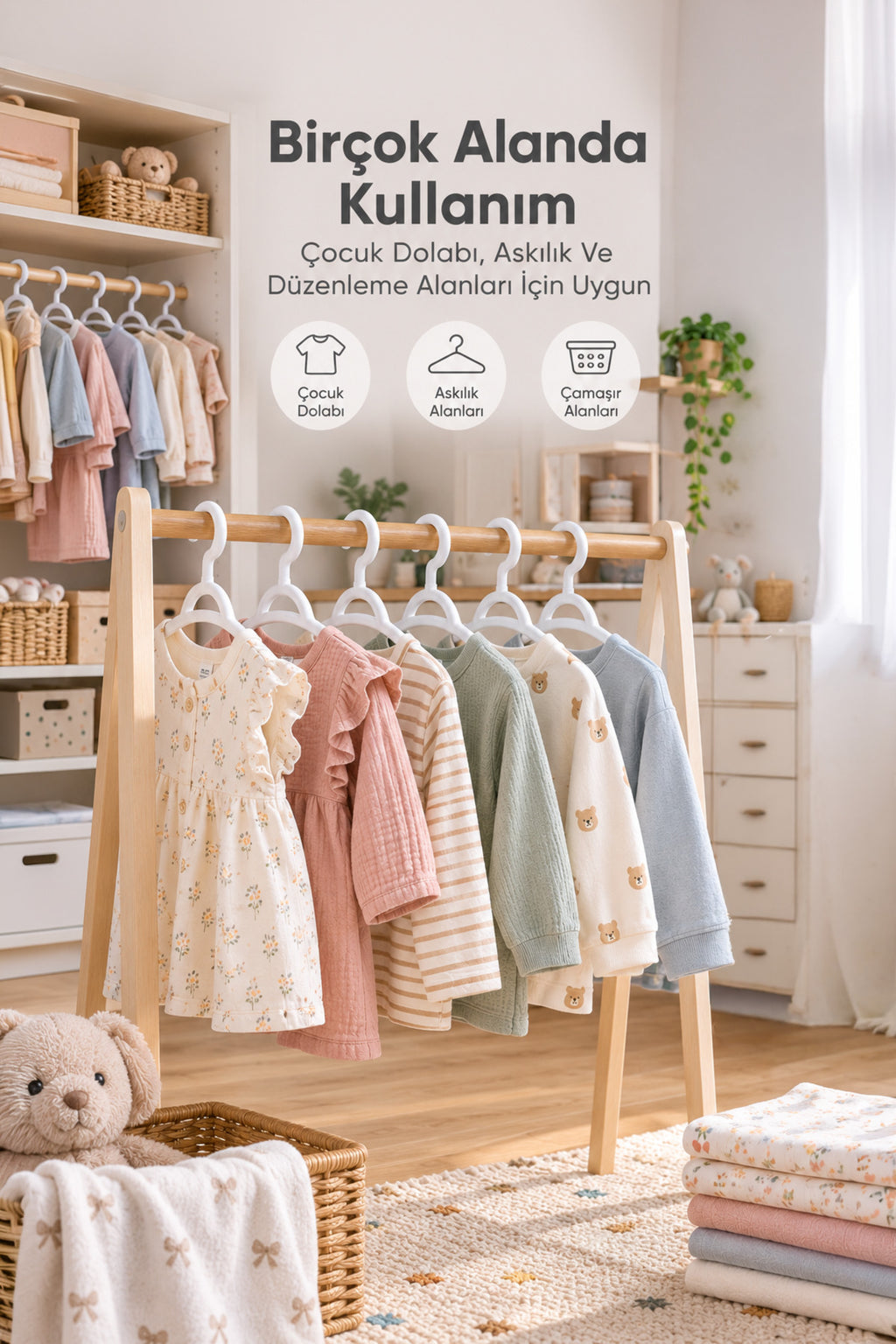 Çocuk Kıyafet Askısı wumboo-color-beyaz