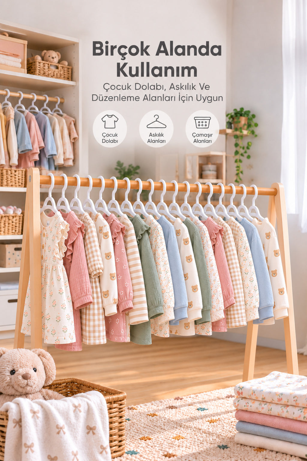 Çocuk Kıyafet Askısı wumboo-color-beyaz