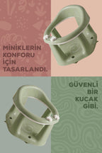 Bebek Banyo Oturağı - Mama Oturağı Vakum Tabanlı Bebek Oturağı Yeşil wumboo-color-yesil
