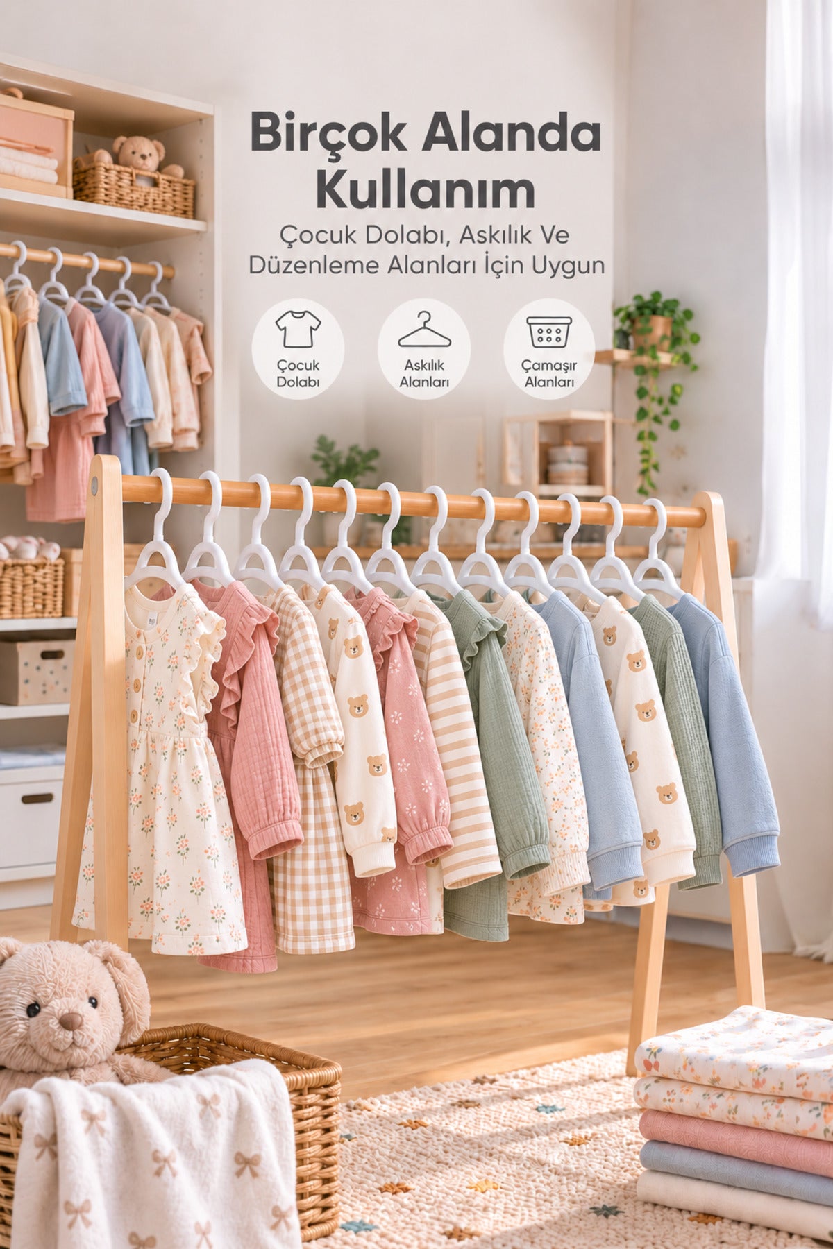 Çocuk Kıyafet Askısı wumboo-color-beyaz