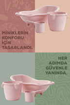 3'lü Set Fileli Yenidoğan Küvet Seti Pembe wumboo-color-pembe