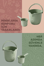 2'li Bebek Banyo Yıkama Seti - Bebek Banyo Su Kovası - Bebek Maşrapa - Yeşil wumboo-color-yesil