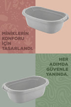 Bebek Banyo Küveti - Bebek Yıkama Küveti, Yenidoğan Yıkama Küveti 40 Lt - Gri wumboo-color-gri