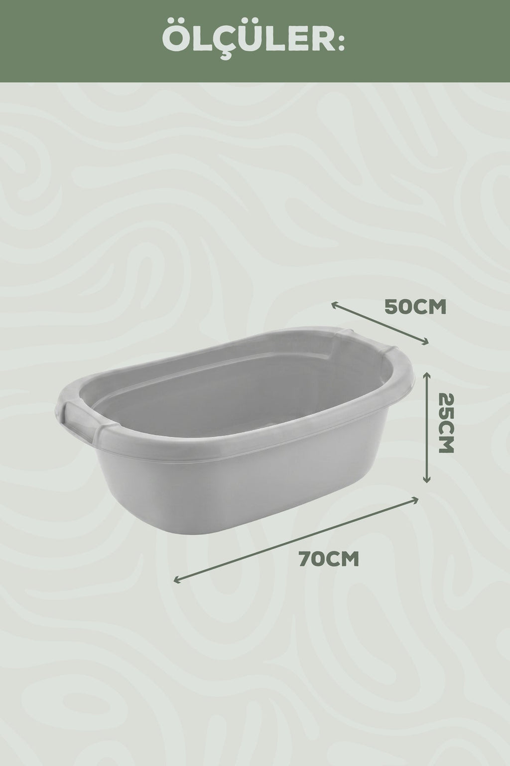 Bebek Banyo Küveti - Bebek Yıkama Küveti, Yenidoğan Yıkama Küveti 40 Lt - Gri wumboo-color-gri