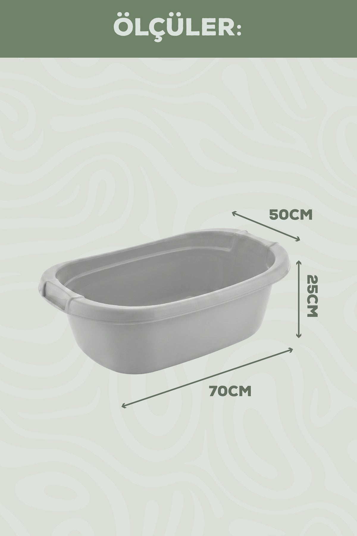 Bebek Banyo Küveti - Bebek Yıkama Küveti, Yenidoğan Yıkama Küveti 40 Lt - Gri wumboo-color-gri