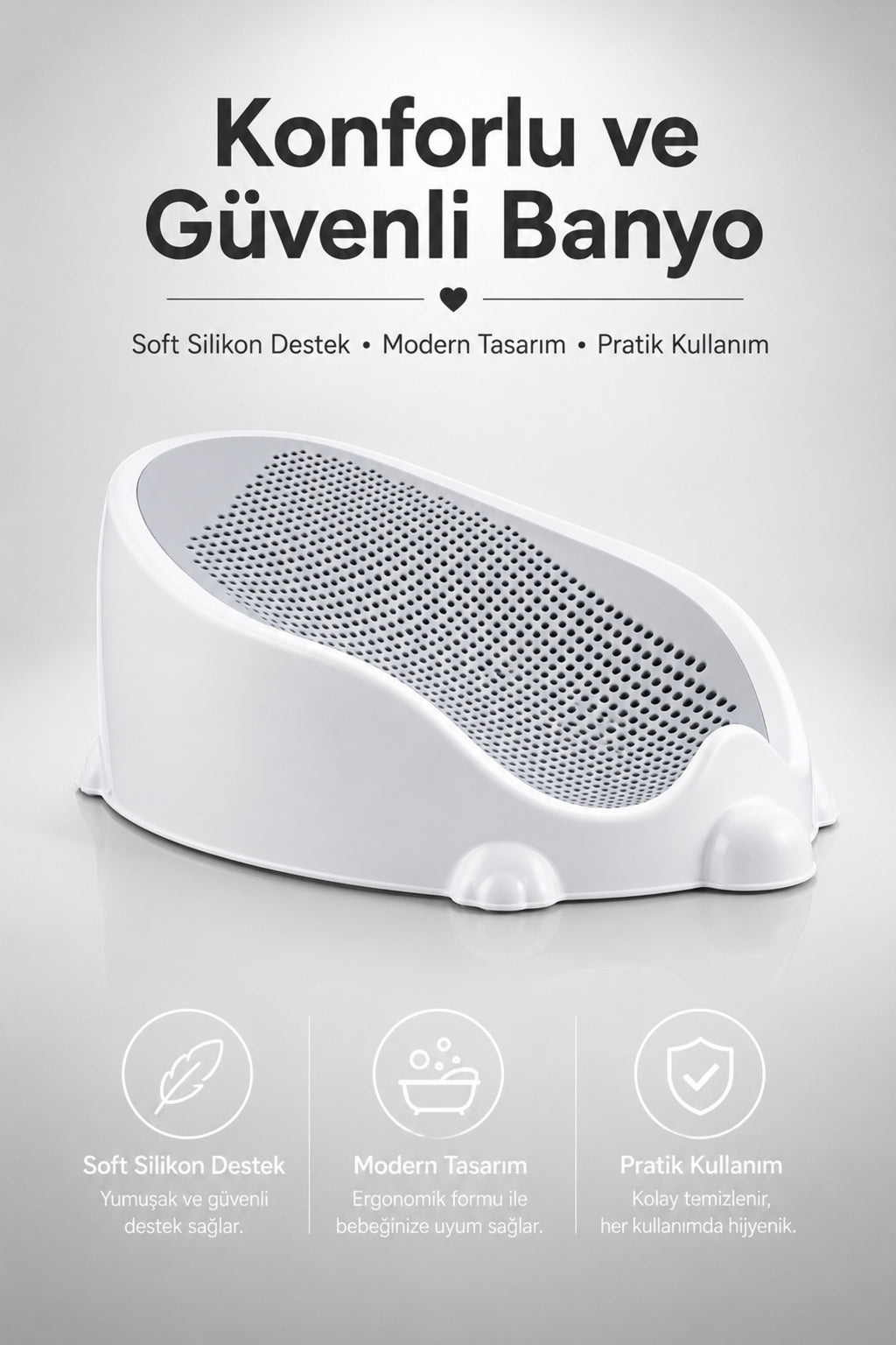 Soft Bebek Küveti – Soft Fileli Bebek Besleme Yıkama Banyo Küveti Bebek Banyo Oturağı