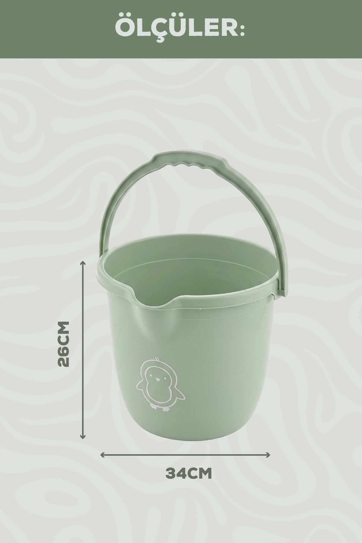 Bebek Banyo Kovası - Çok Amaçlı Bebek Banyo Kovası 13 Lt - Yeşil