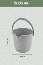 Bebek Banyo Kovası - Çok Amaçlı Bebek Banyo Kovası 13 Lt - Gri wumboo-color-gri