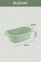 Bebek Banyo Küveti - Bebek Yıkama Küveti, Yenidoğan Yıkama Küveti 40 Lt - Yeşil wumboo-color-yesil